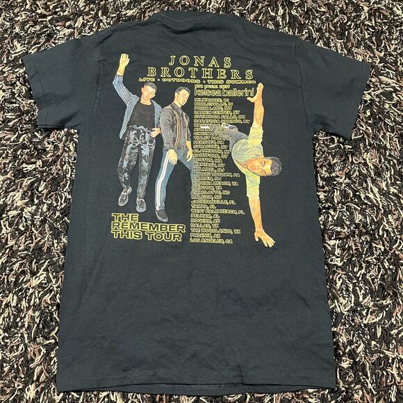 Jonas Brothers The Remember This Tour Black T Shirt Adult Sz S New - Picture 3 of 5